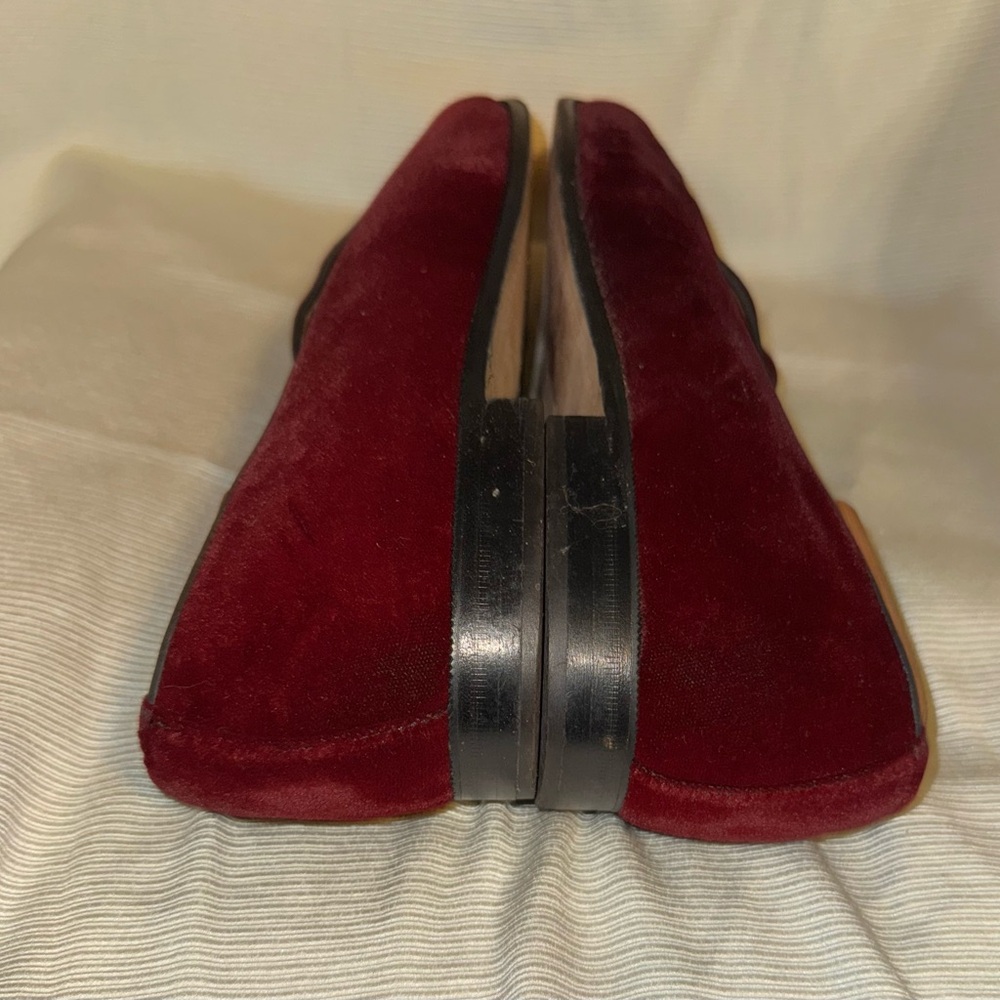 Giorgio Brutini Burgundy Velvet Loafers with Nordstrom shoe trees - Picture 5 of 12